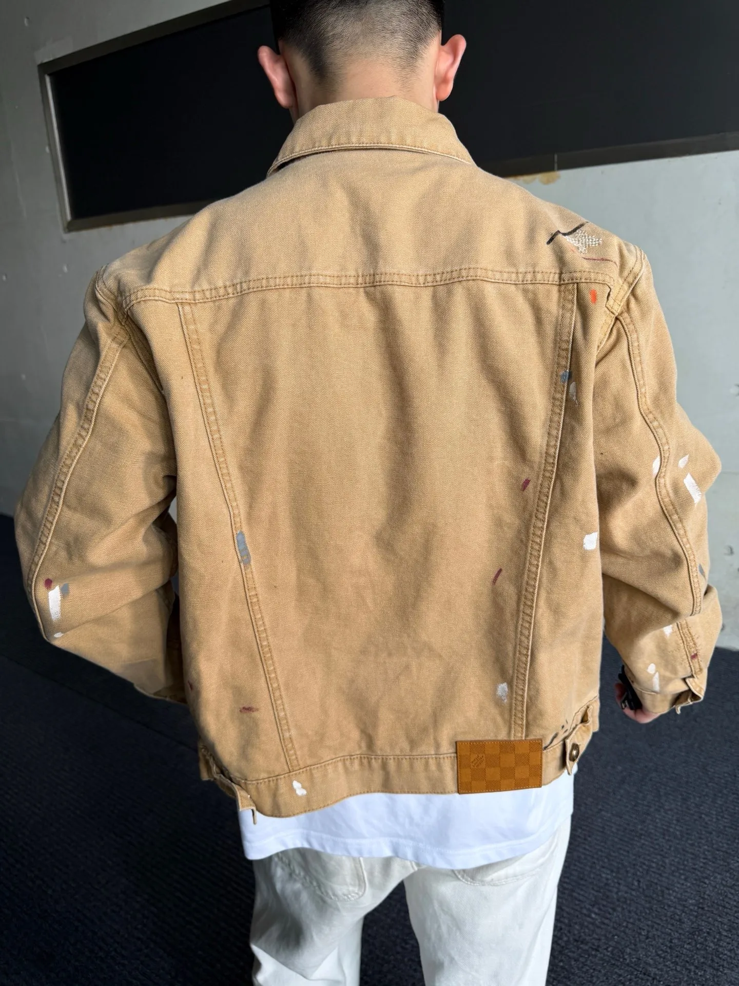 Louis Vuitton/Louis Vuitton splash graffiti suit denim jacket